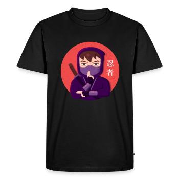 Purple Ninja Ninjutsu - T-shirt Premium bio Homme - noir - Devant - Nico (187cm)