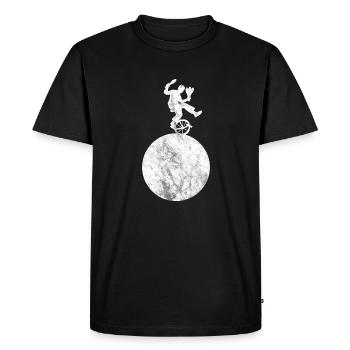 Jongleur avec des massues sur monocycle jonglage - T-shirt Premium bio Homme - noir - Devant - Nico (187cm)