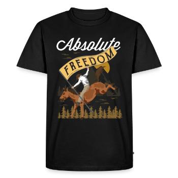 cow-boy - T-shirt Premium bio Homme - noir - Devant - Nico (187cm)