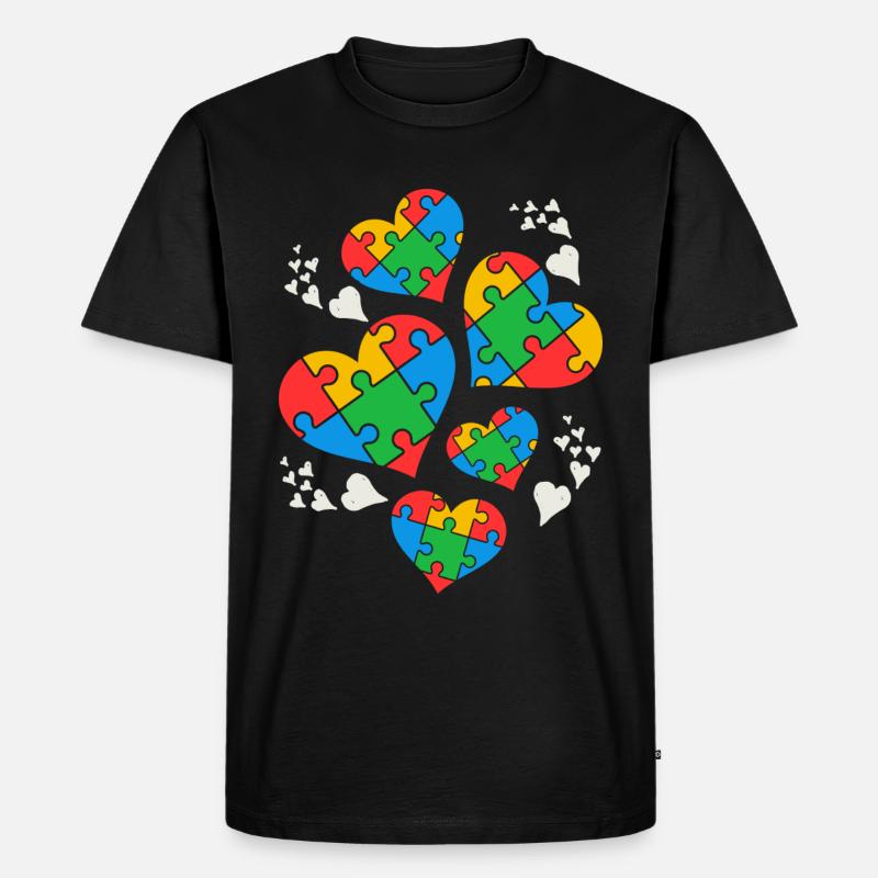 Autismus-Bewusstsein - Männer Premium Bio T-Shirt - Schwarz