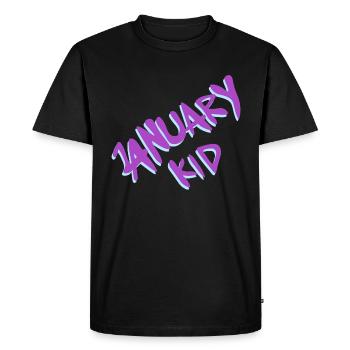 Né en Janvier - Janvier Kid - T-shirt Premium bio Homme - noir - Devant - Nico (187cm)