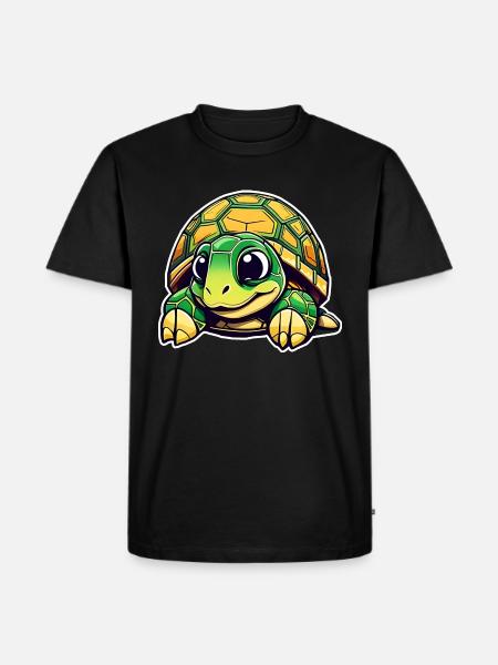 Cute Turtle - Men's Premium Organic T-Shirt - black
