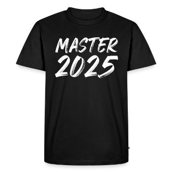 Maître 2025 - T-shirt Premium bio Homme - noir - Devant - Nico (187cm)