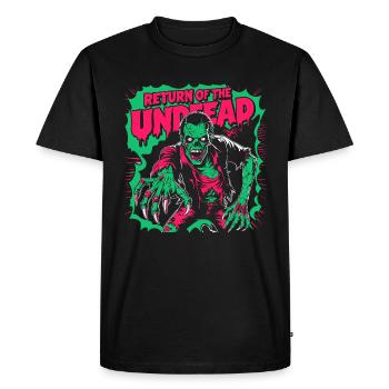Design de zombie cool pour les fans de films d’horreur - T-shirt Premium bio Homme - noir - Devant - Nico (187cm)