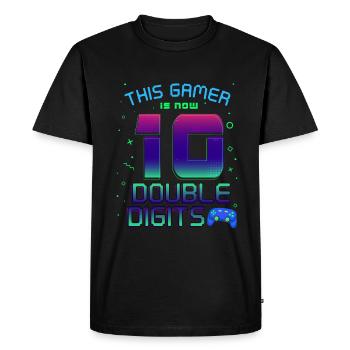 This Gamer Is Now 10 Double Digit 10. - Men's Premium Organic T-Shirt - black - Front - Nico (187cm)
