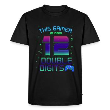 This Gamer Is Now 12 Double Digit 12. - Men's Premium Organic T-Shirt - black - Front - Nico (187cm)