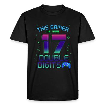 This Gamer Is Now 17 Double Digit 17. - Men's Premium Organic T-Shirt - black - Front - Nico (187cm)