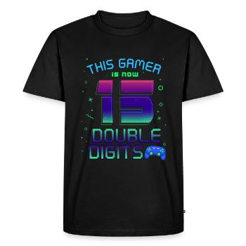 This Gamer Is Now 15 Double Digit 15. - Men's Premium Organic T-Shirt - black - Front - Nico (187cm)