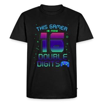 This Gamer Is Now 16 Double Digit 16. - Men's Premium Organic T-Shirt - black - Front - Nico (187cm)