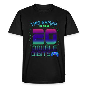 This Gamer Is Now 20 Double Digit 20. - Men's Premium Organic T-Shirt - black - Front - Nico (187cm)