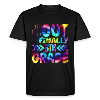Out Enfin les élèves de 6e primaire - T-shirt Premium bio Homme - noir - Devant - Nico (187cm)