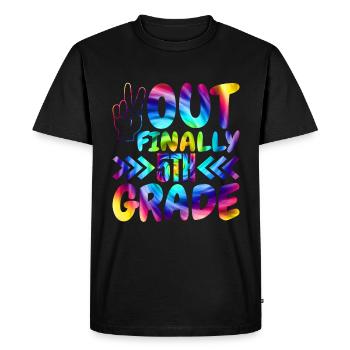 Out Enfin les élèves de 5e primaire - T-shirt Premium bio Homme - noir - Devant - Nico (187cm)