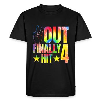 Out Enfin Hit 4 Year Old Célébrant 4e - T-shirt Premium bio Homme - noir - Devant - Nico (187cm)