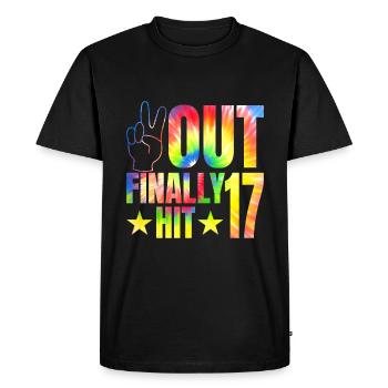Finally hit 17 years old Promirant 17. - Men's Premium Organic T-Shirt - black - Front - Nico (187cm)