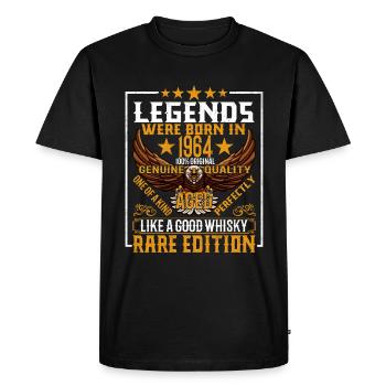 Legends were born in 1964, aged like whiskey - Men's Premium Organic T-Shirt - black - Front - Nico (187cm)
