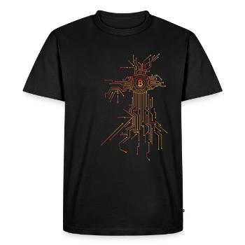 Crypto-monnaie Bitcoin Blockchain Miners Vêtements - T-shirt Premium bio Homme - noir - Devant - Nico (187cm)