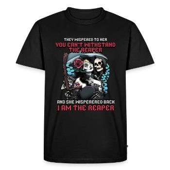 I Am The Grim Reaper Dia De Los Muertos - Men's Premium Organic T-Shirt - black - Front - Nico (187cm)