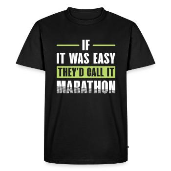 Xxxx Vêtements de marathon de coureur - T-shirt Premium bio Homme - noir - Devant - Nico (187cm)