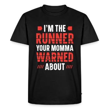 Xxxx Vêtements de marathon de coureur - T-shirt Premium bio Homme - noir - Devant - Nico (187cm)