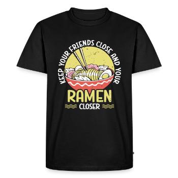 Gardez vos ramen plus proches des amateurs de ramen Japon - T-shirt Premium bio Homme - noir - Devant - Nico (187cm)