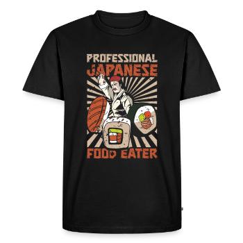 Amateurs de sushis mangeurs de nourriture japonaise Japon - T-shirt Premium bio Homme - noir - Devant - Nico (187cm)