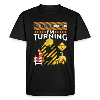 Je serai 9 9 ème anniversaire de la fête à thème de la construction - T-shirt Premium bio Homme - noir - Devant - Nico (187cm)