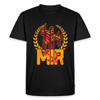 Station spatiale Mir - T-shirt Premium bio Homme - noir - Devant - Nico (187cm)