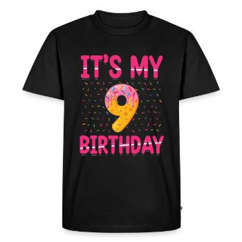 C’est mon 9e anniversaire | Sprinkles Thématique - T-shirt Premium bio Homme - noir - Devant - Nico (187cm)