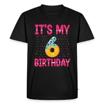 C’est mon 6e anniversaire | | du thème Sprinkles - T-shirt Premium bio Homme - noir - Devant - Nico (187cm)
