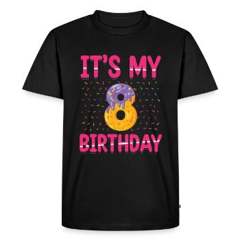 C’est mon 8e anniversaire | | du thème Sprinkles - T-shirt Premium bio Homme - noir - Devant - Nico (187cm)