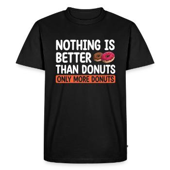 Rien n’est mieux que des beignets | Donut Lover Tshirt - T-shirt Premium bio Homme - noir - Devant - Nico (187cm)