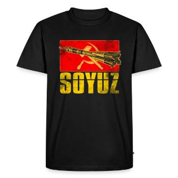 Missile de l’Union soviétique - T-shirt Premium bio Homme - noir - Devant - Nico (187cm)