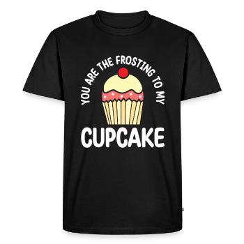 You Are The Frosting To My Cupcake | - Men's Premium Organic T-Shirt - black - Front - Nico (187cm)