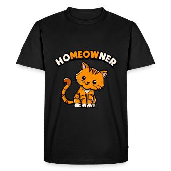 | propriétaire Chemise de chat mignonne | Tshirt Amoureux des Chats | - T-shirt Premium bio Homme - noir - Devant - Nico (187cm)