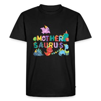 Mère Saurus | Tshirt de dinosaure Rawr | Famille - T-shirt Premium bio Homme - noir - Devant - Nico (187cm)