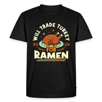 La Turquie échangerait-elle contre des ramen | - T-shirt Premium bio Homme - noir - Devant - Nico (187cm)