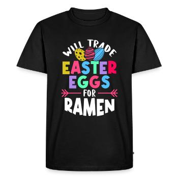Échangez les œufs de Pâques contre des ramen | | amateur de ramen - T-shirt Premium bio Homme - noir - Devant - Nico (187cm)