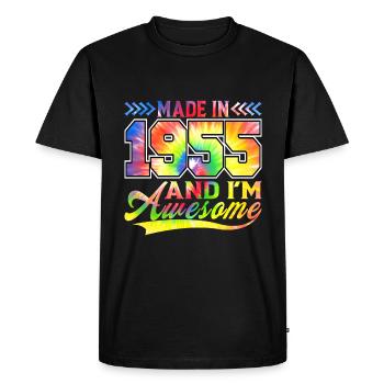 Fabriqué en 1955 et je suis un spectre de couleurs génial - T-shirt Premium bio Homme - noir - Devant - Nico (187cm)