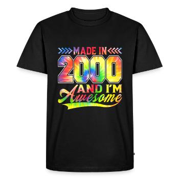 Fabriqué en 2000 et je suis un spectre de couleurs génial - T-shirt Premium bio Homme - noir - Devant - Nico (187cm)