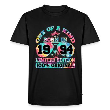Unique Born 1994 Limited Edition - Men's Premium Organic T-Shirt - black - Front - Nico (187cm)