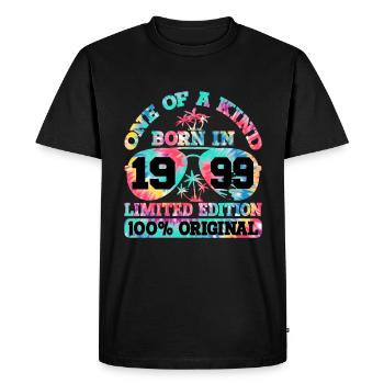 Unique Born 1999 Édition Limitée - T-shirt Premium bio Homme - noir - Devant - Nico (187cm)