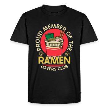Fier membre du Ramen Lovers Club | Ramen - T-shirt Premium bio Homme - noir - Devant - Nico (187cm)