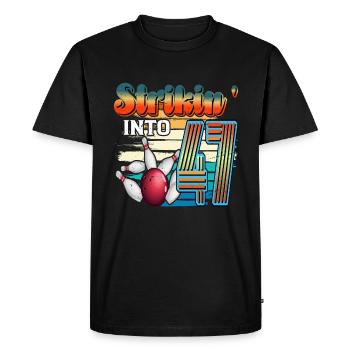 Célébration du Bowling Bowler Strikin' Into 47 pour le 47e anniversaire du Bowling Bowler - T-shirt Premium bio Homme - noir - Devant - Nico (187cm)