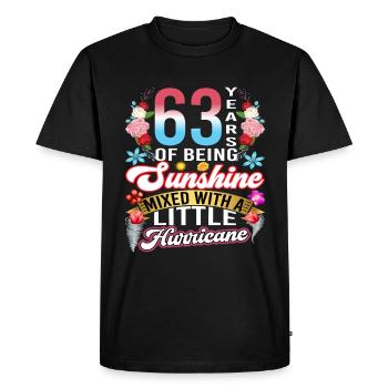 63 years of sunshine mixed with a small - Men's Premium Organic T-Shirt - black - Front - Nico (187cm)
