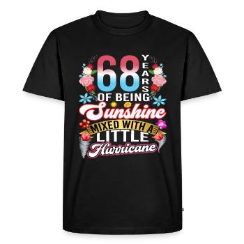 68 ans de soleil mélangés à un petit - T-shirt Premium bio Homme - noir - Devant - Nico (187cm)