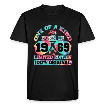 Spécimen unique Born 1969 Édition limitée - T-shirt Premium bio Homme - noir - Devant - Nico (187cm)