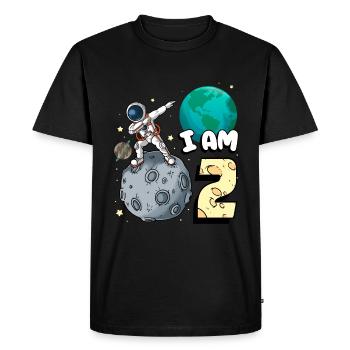 I am 2 room astronaut child Moon Walker 2. - Men's Premium Organic T-Shirt - black - Front - Nico (187cm)
