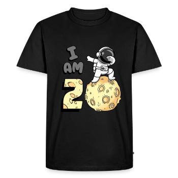 I am 2 room astronaut child Moon Walker 2. - Men's Premium Organic T-Shirt - black - Front - Nico (187cm)
