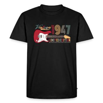 Vintage 1947 Limited Edition 75th birthday | - Men's Premium Organic T-Shirt - black - Front - Nico (187cm)