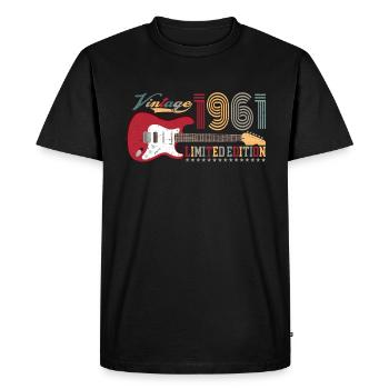 Vintage 1961 Limited Edition 61st birthday | - Men's Premium Organic T-Shirt - black - Front - Nico (187cm)